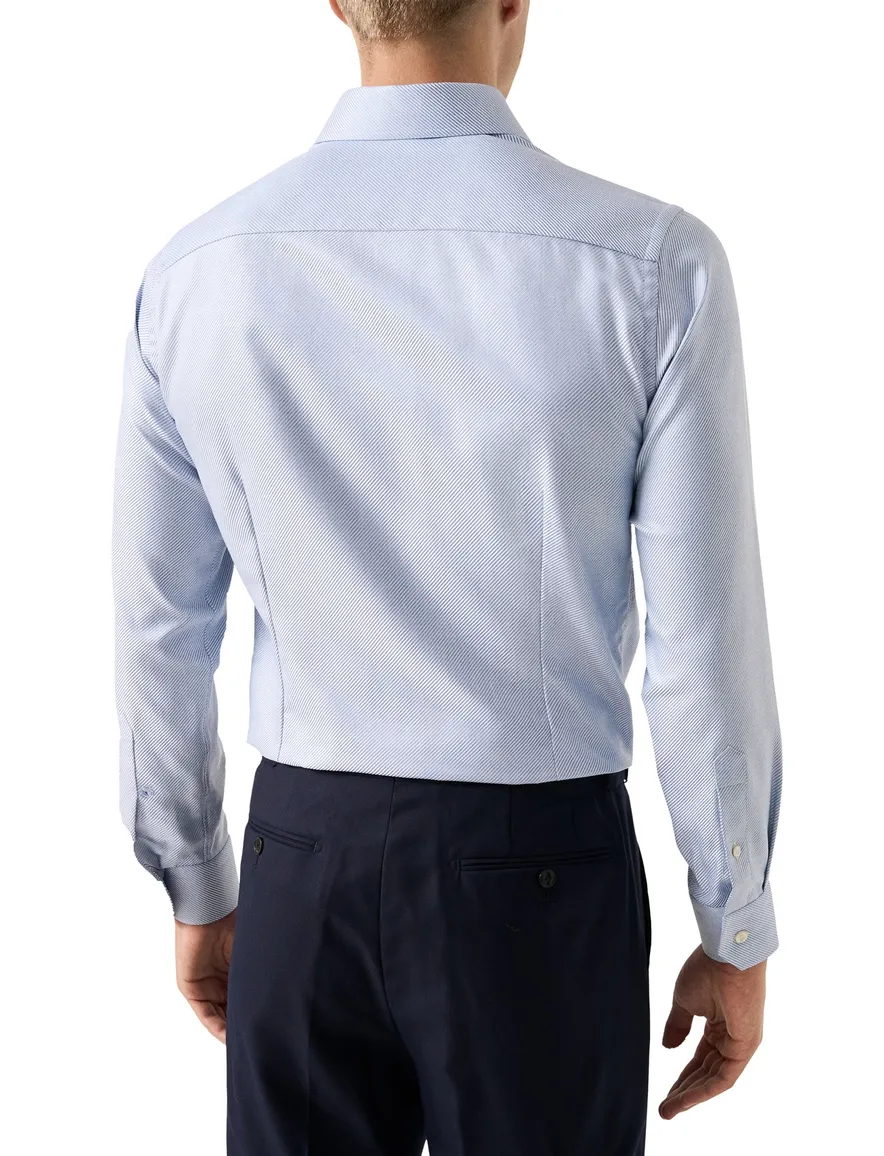 Eton contemporary fit business overhemd lichtblauw gestreept