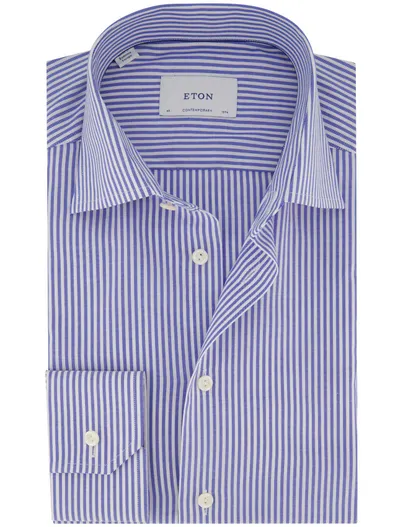 Eton Eton contemporary overhemd blauw gestreept