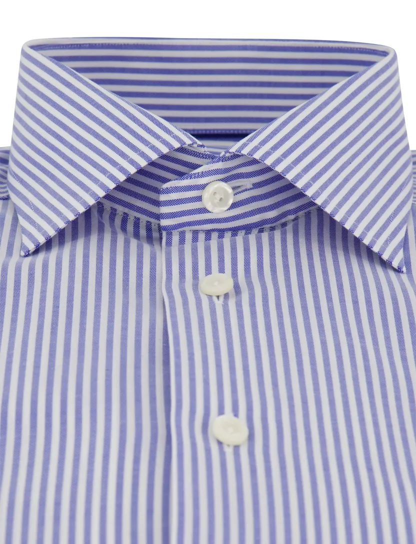 Eton contemporary overhemd blauw gestreept