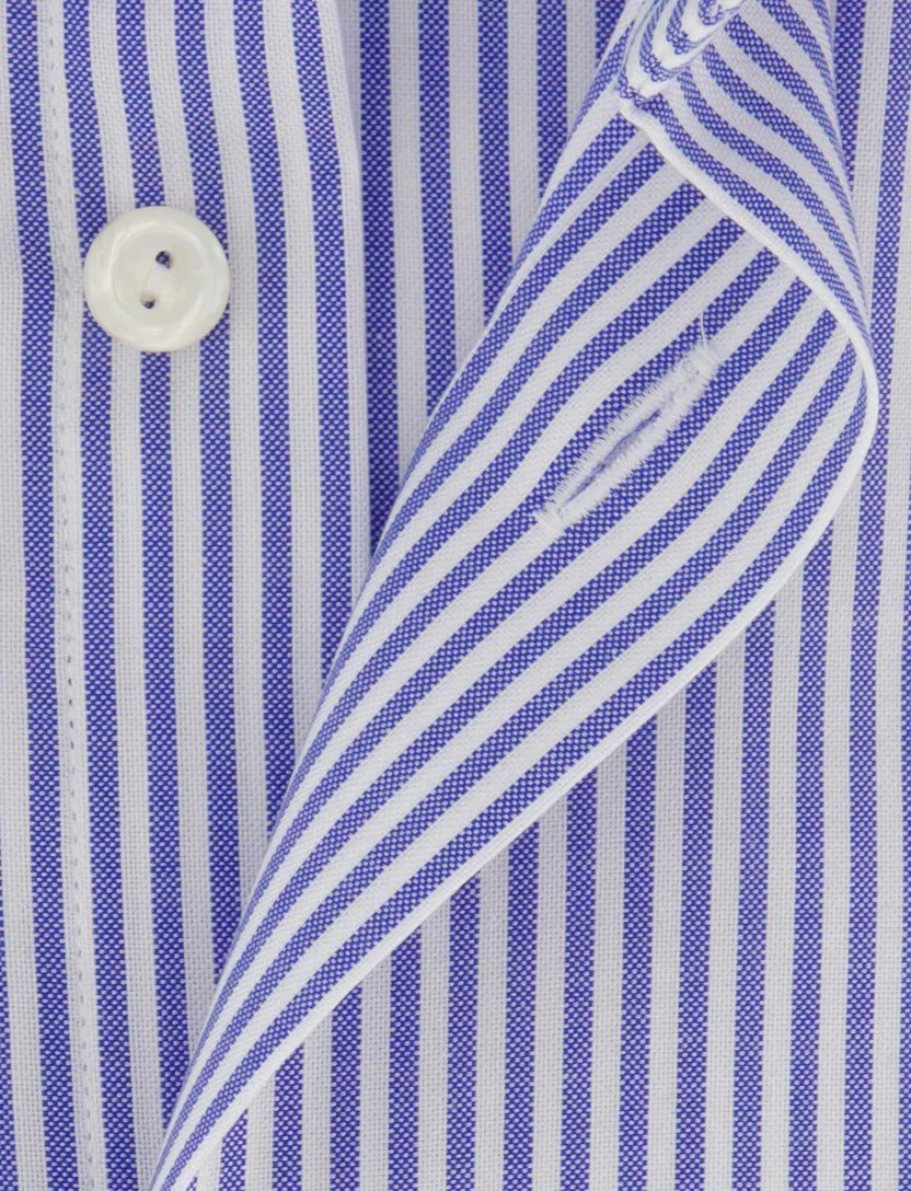Eton contemporary overhemd blauw gestreept