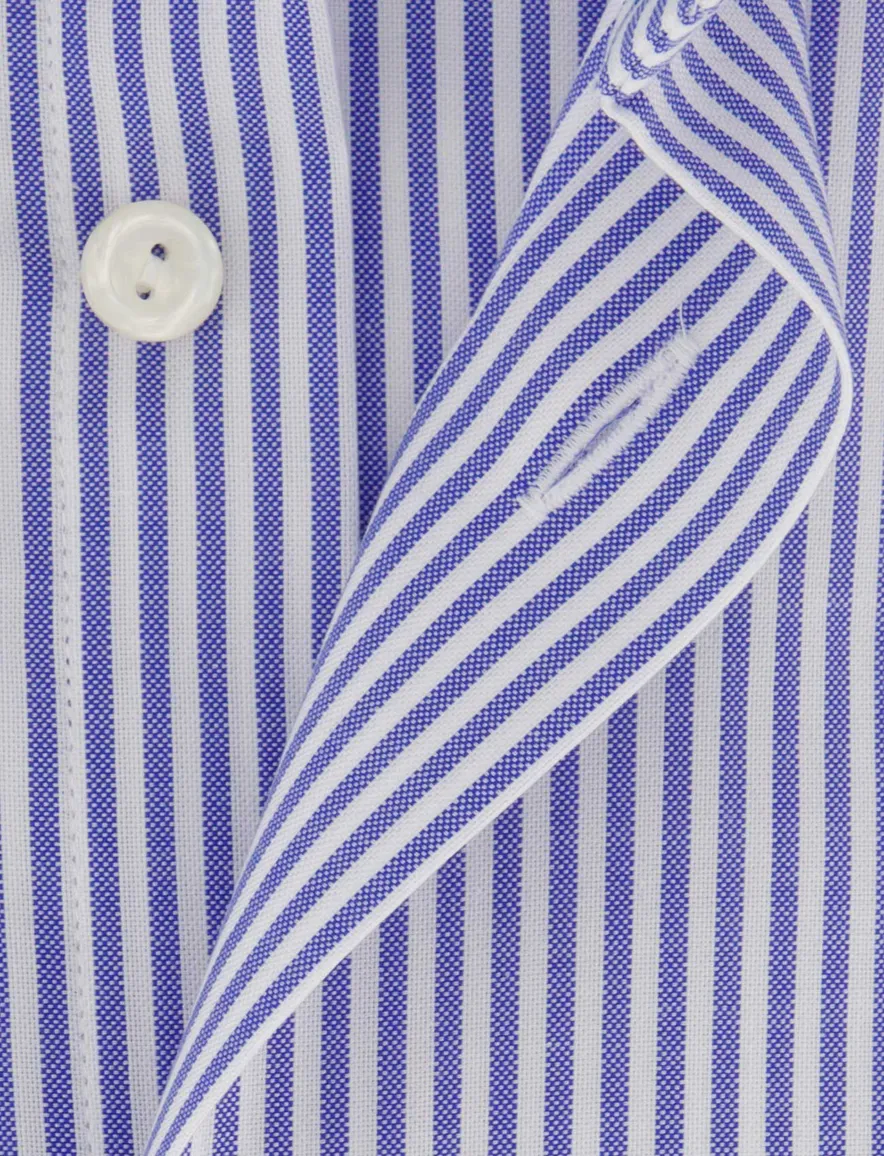Eton contemporary overhemd blauw gestreept