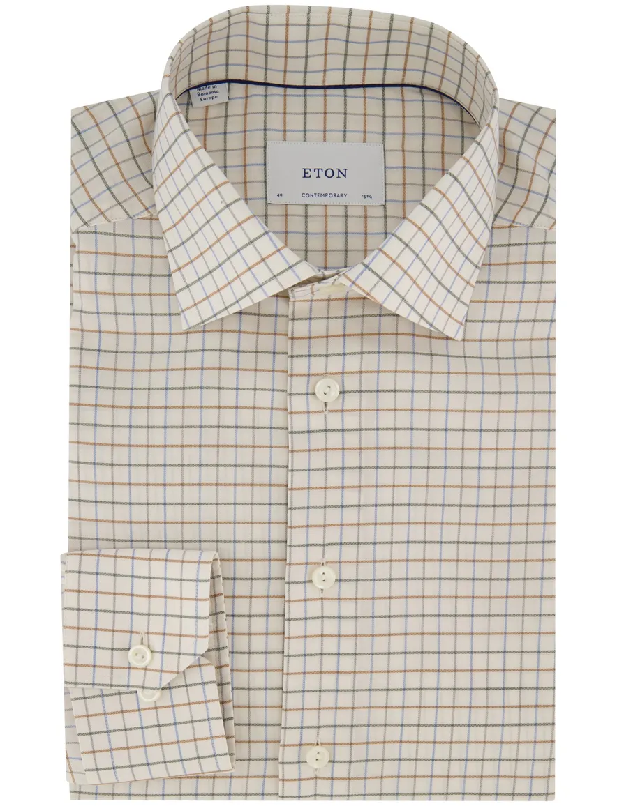 Eton Contemporary Fit business overhemd beige