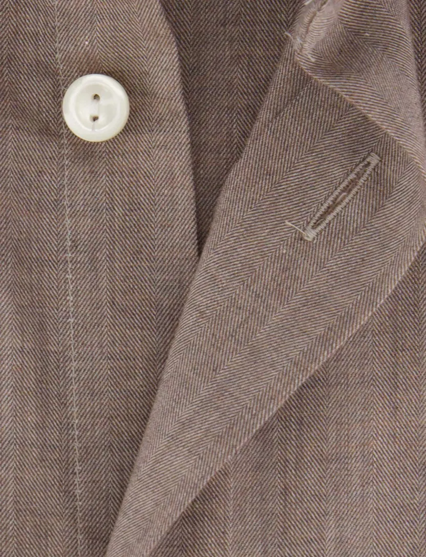 Eton classic fit overhemd katoen taupe