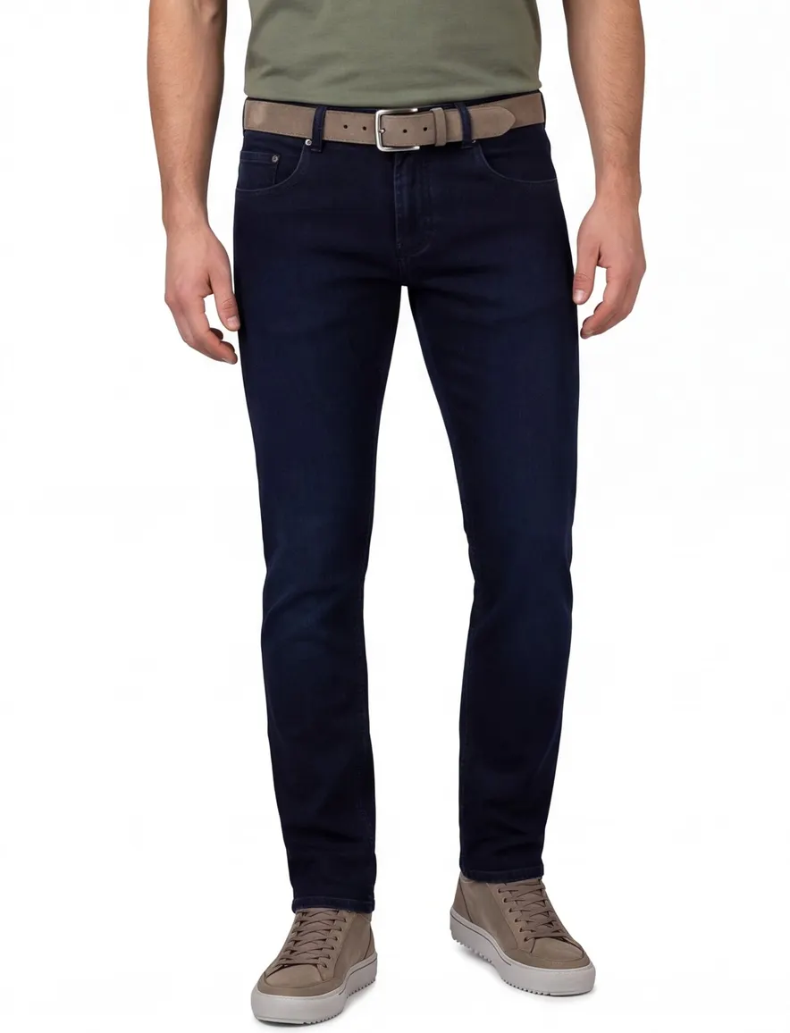 Gardeur denim jeans effen donkerblauw