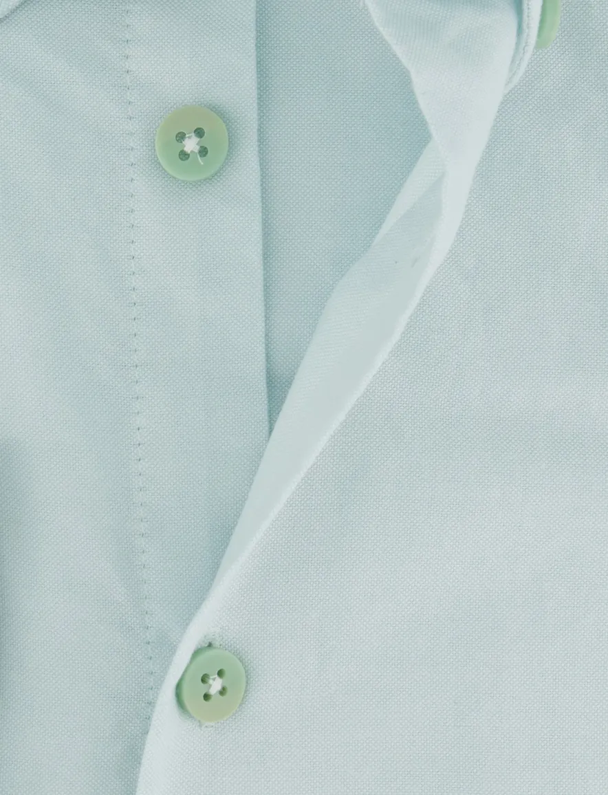 Ledub modern fit overhemd katoen turquoise
