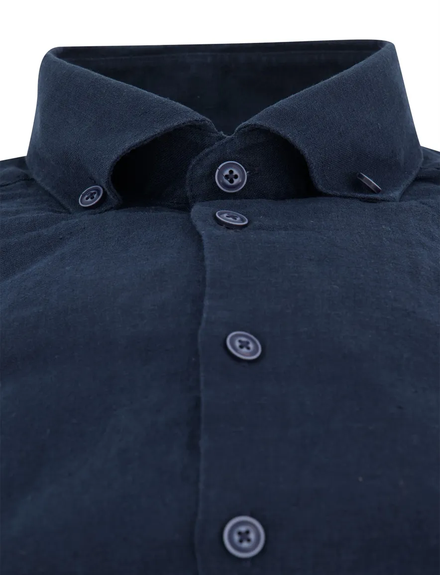 overhemd mouwlengte 7 donkerblauw Ledub Modern Fit