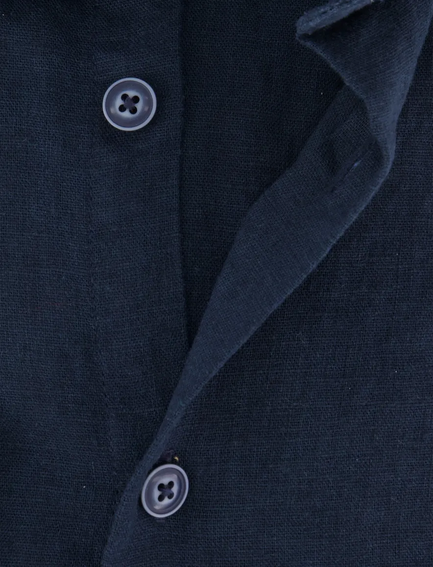 overhemd mouwlengte 7 donkerblauw Ledub Modern Fit