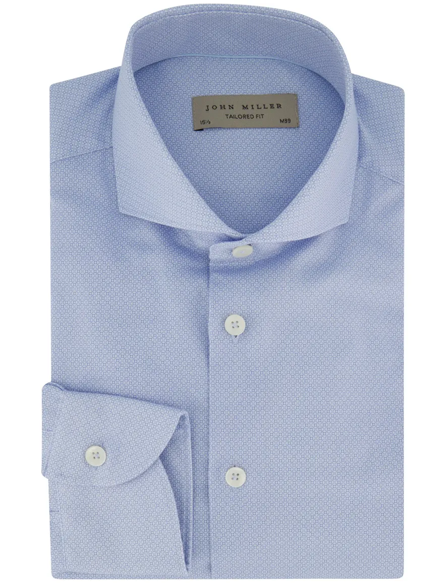 John Miller overhemd Tailored Fit lichtblauw