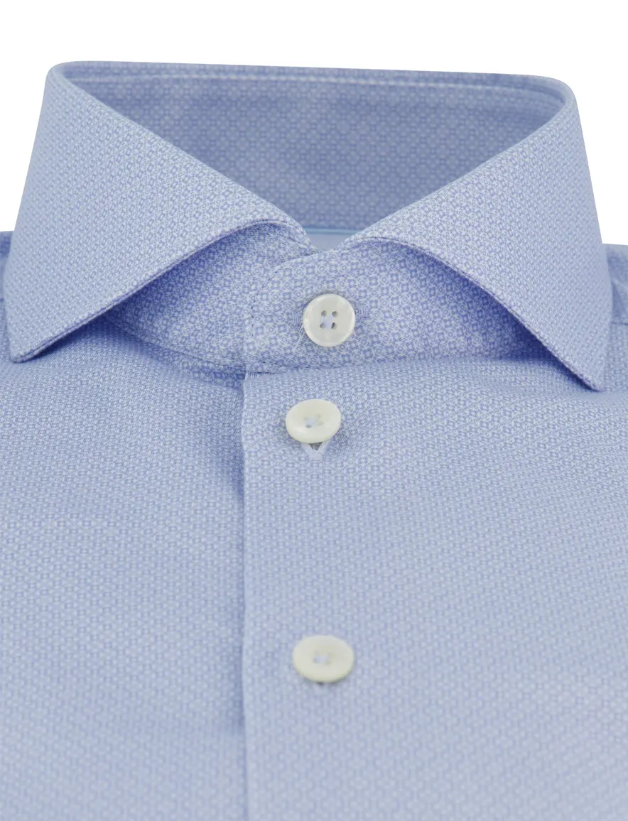 John Miller Tailored fit Overhemd blauw geprint