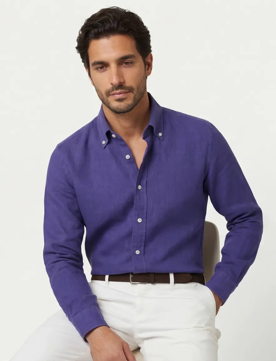 Overhemd John Miller Slim Fit blauw