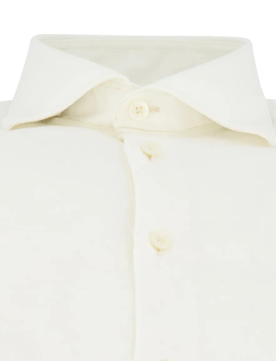John Miller overhemd slim fit beige linnen