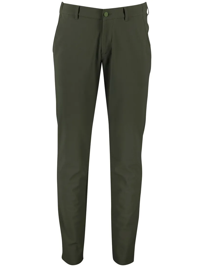 North 84 travelerpants groen effen slim fit
