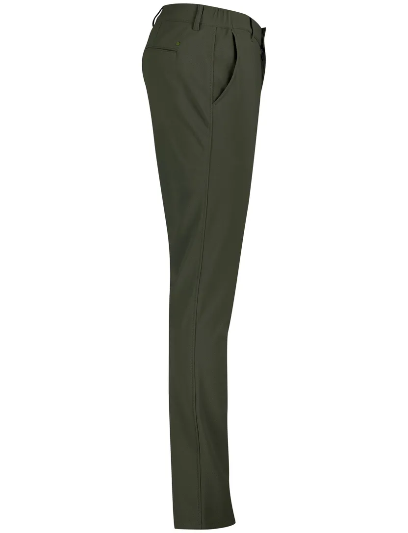 North 84 travelerpants groen effen slim fit