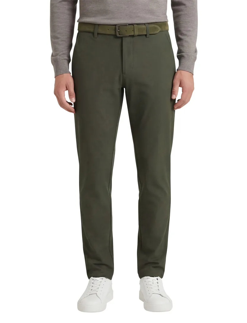 North 84 travelerpants groen effen slim fit