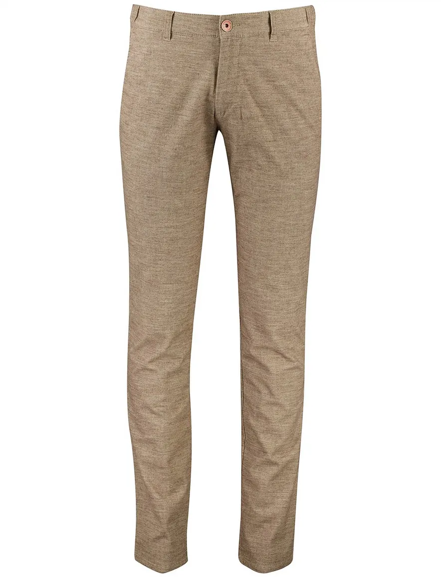North84 slim fit chino beige katoen gemêleerd