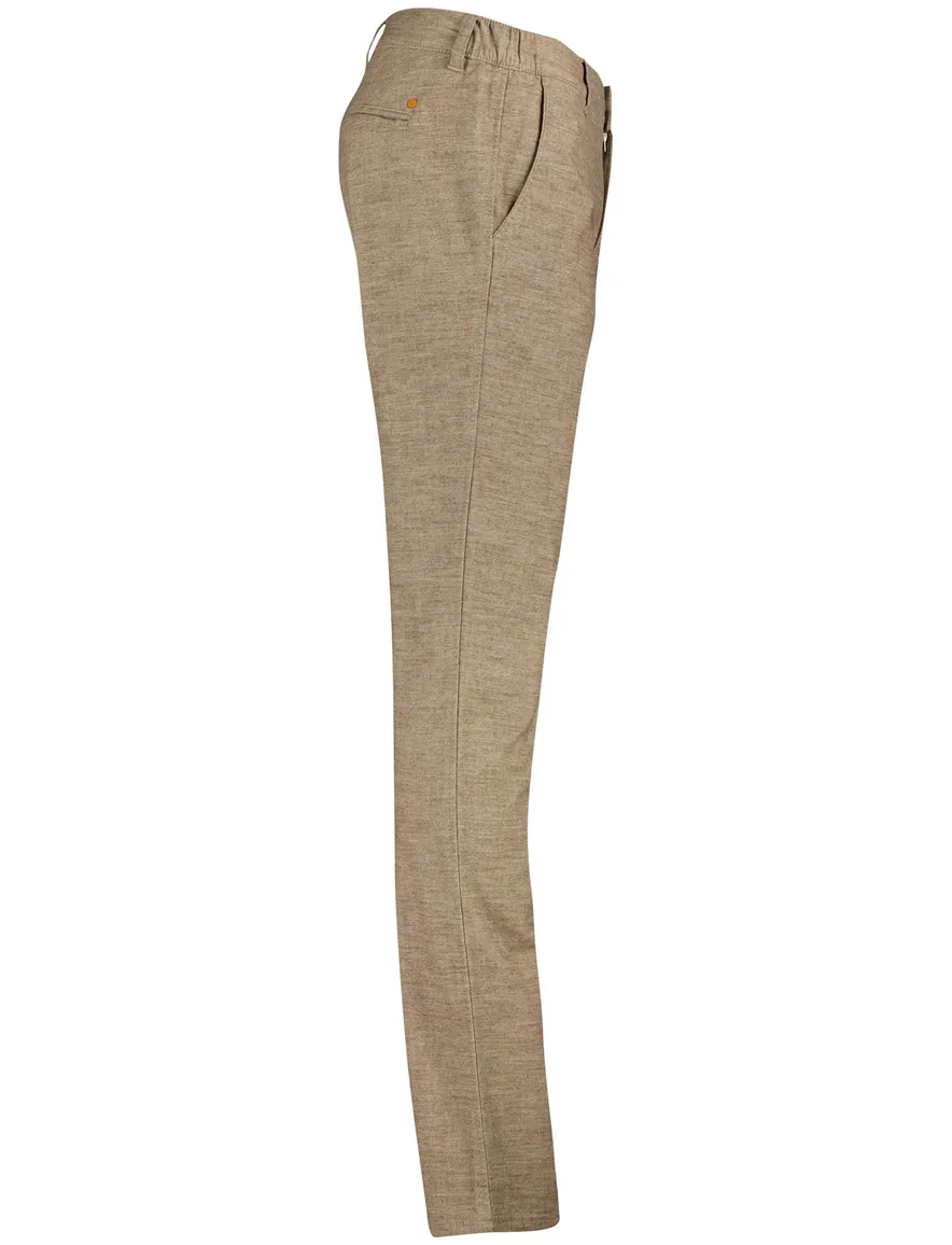 North84 slim fit chino beige katoen gemêleerd