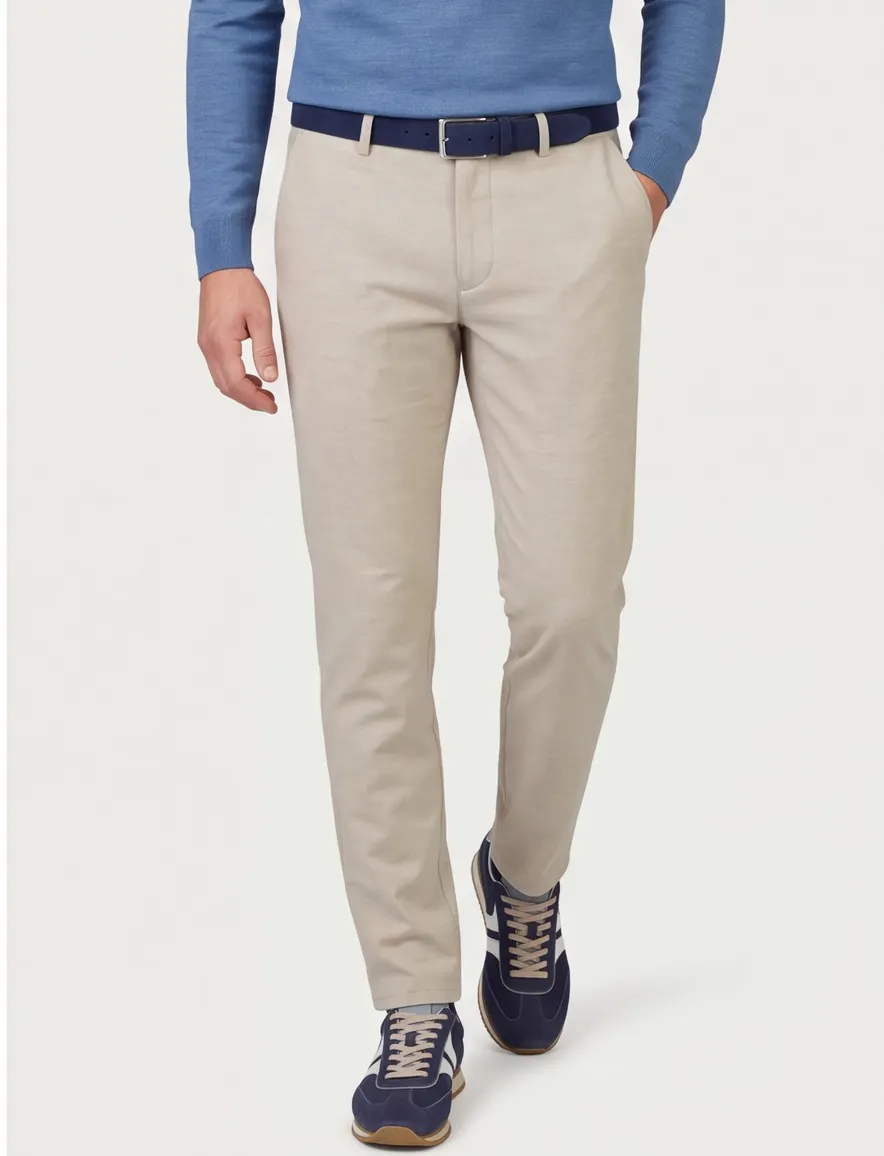 North84 chino beige gemeleerd