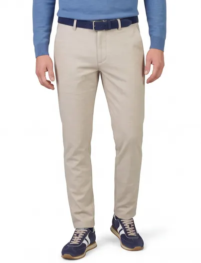 COM4 North84 chino beige gemeleerd