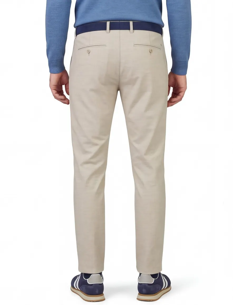 Broek North84 beige Travel Wool Look 274