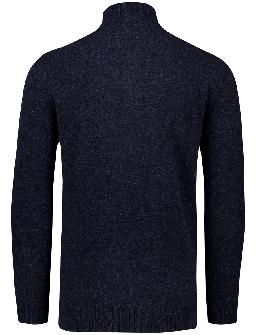 Barbour trui donkerblauw effen normale fit wol