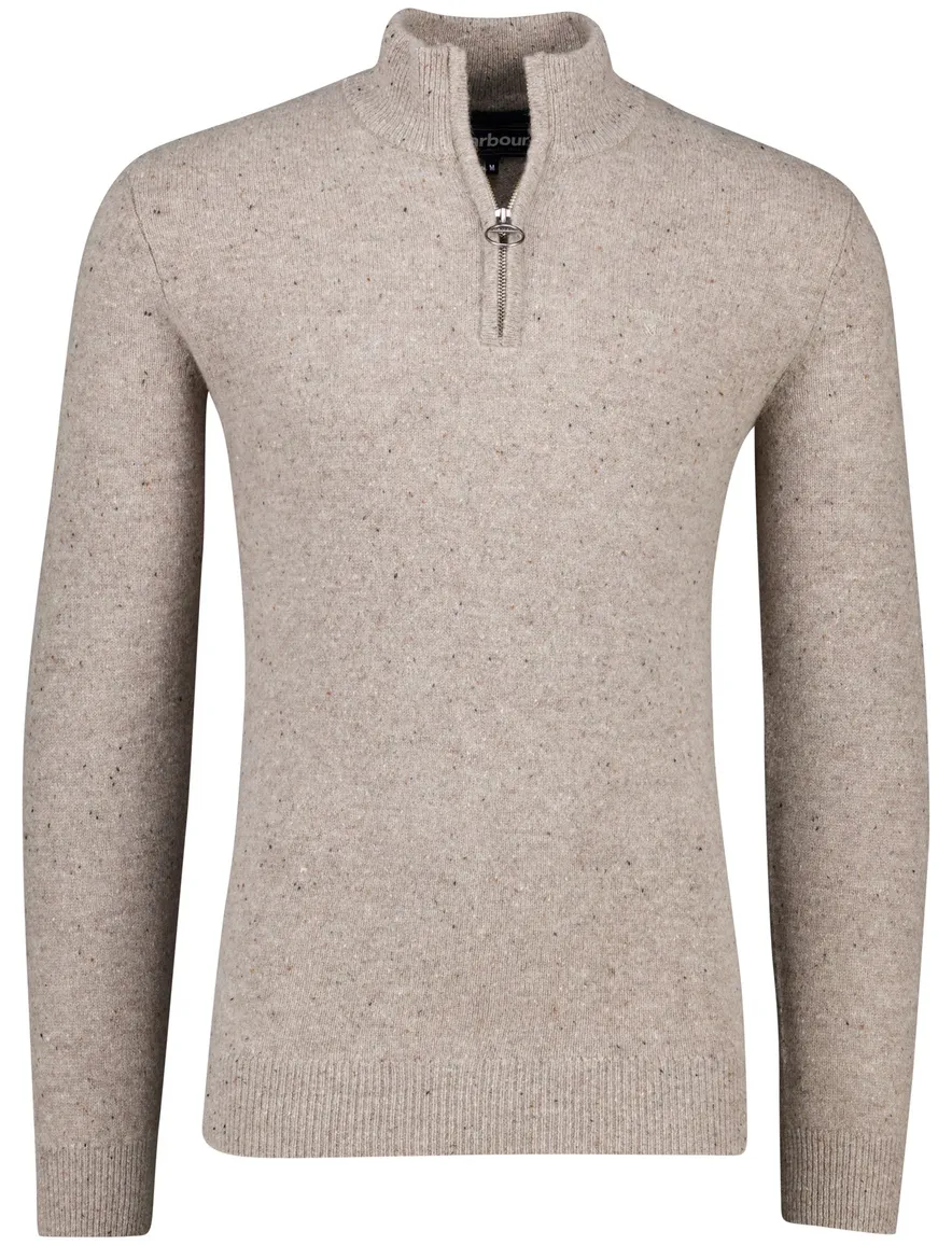 Barbour trui grijs half zip