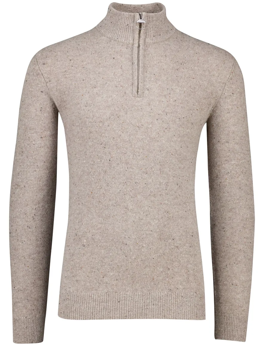 Barbour trui grijs half zip