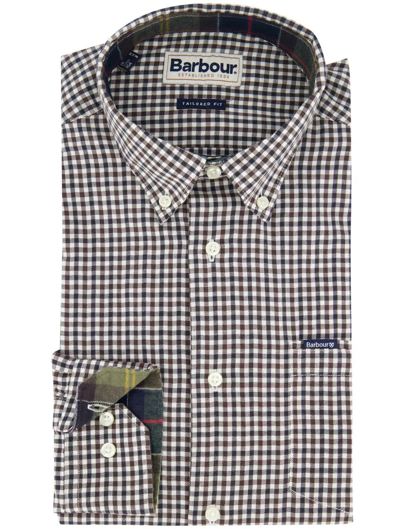 casual overhemd Barbour bruin
