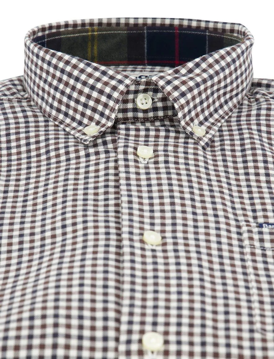 Barbour casual overhemd bruin