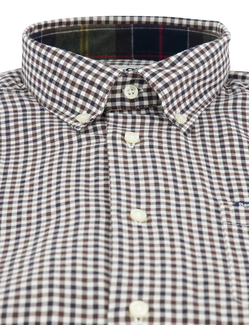 casual overhemd Barbour bruin