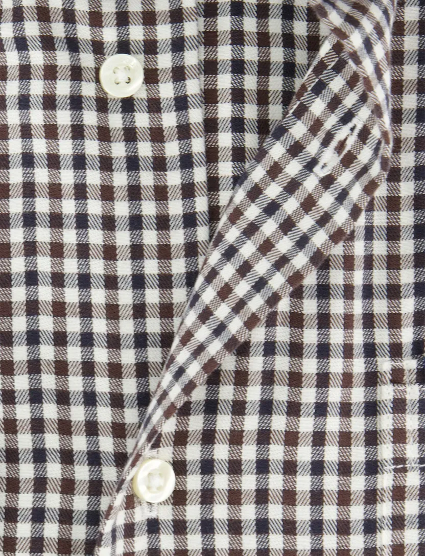casual overhemd Barbour bruin