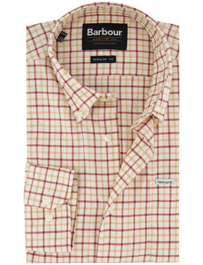 Barbour Barbour regular fit casual overhemd rood geruit