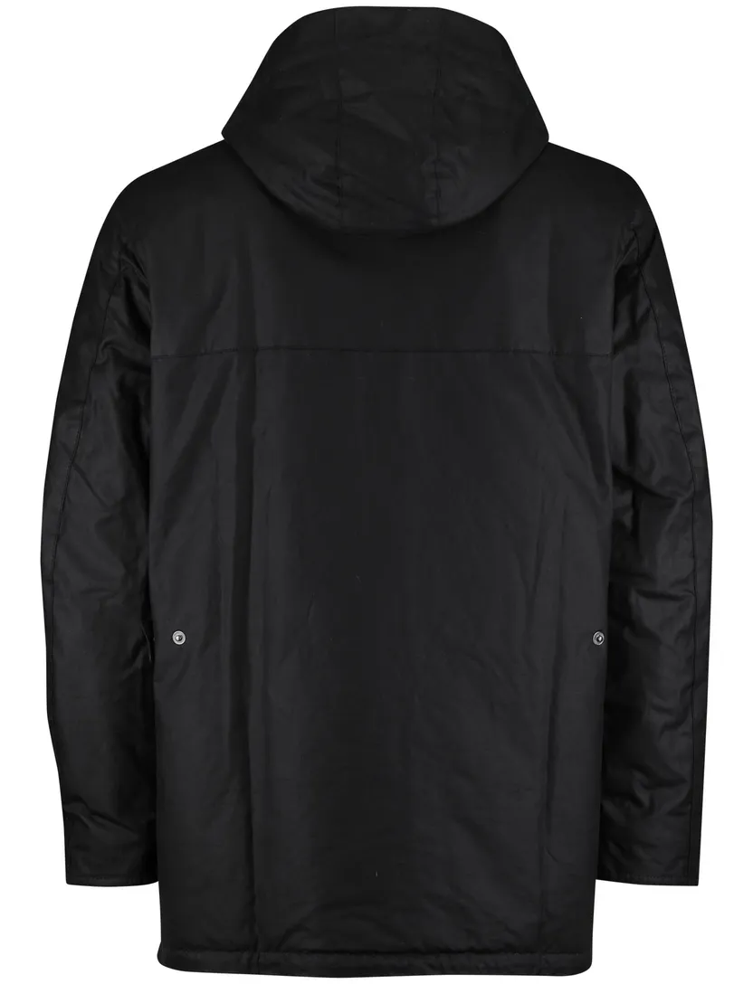 Barbour effen donkerblauw waxjas normale fit