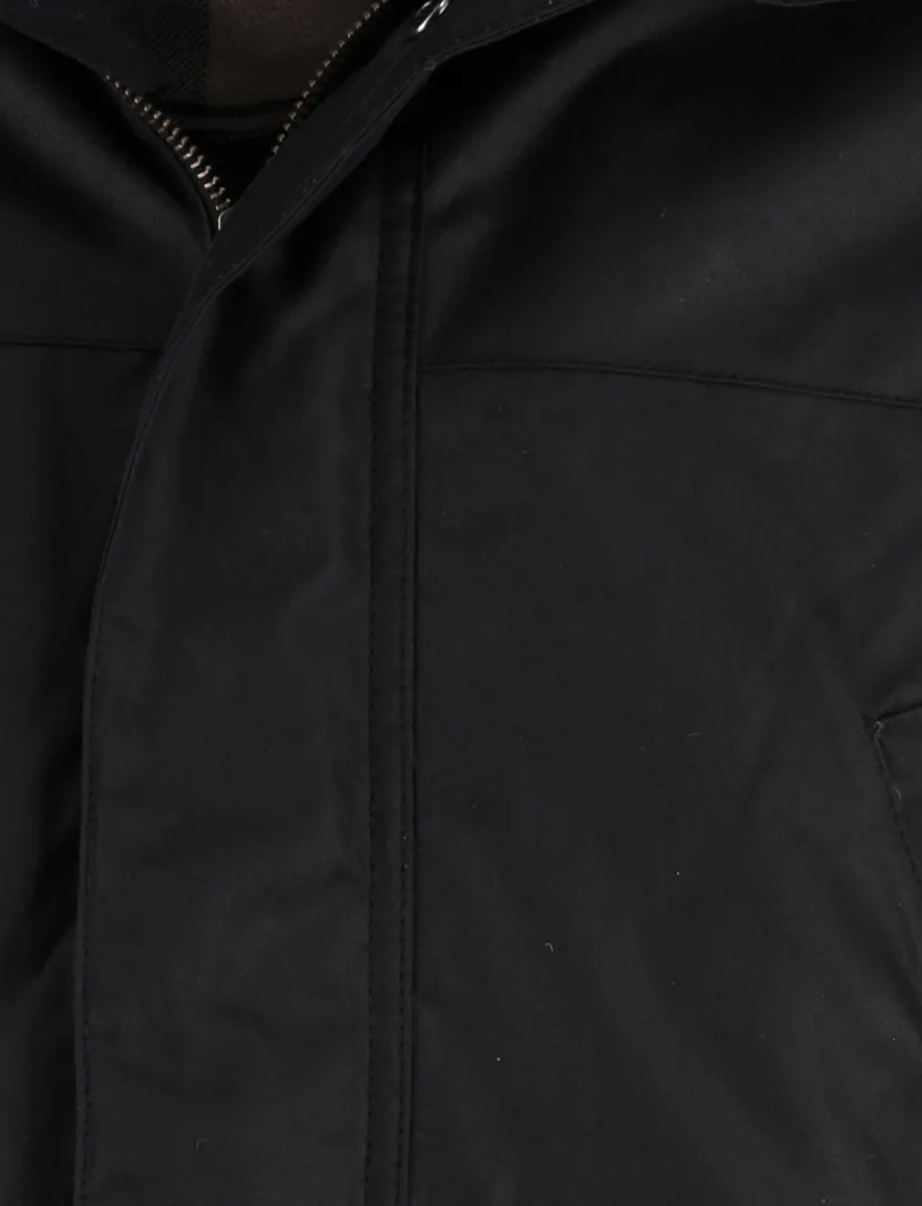 Barbour effen donkerblauw waxjas normale fit