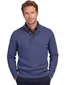 Barbour trui blauw half zip knopen wol