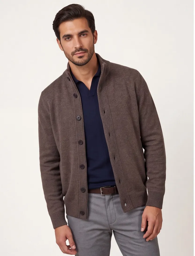 bruin vest Barbour wol
