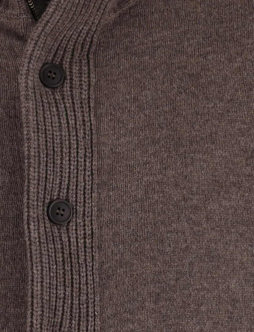 bruin vest Barbour wol