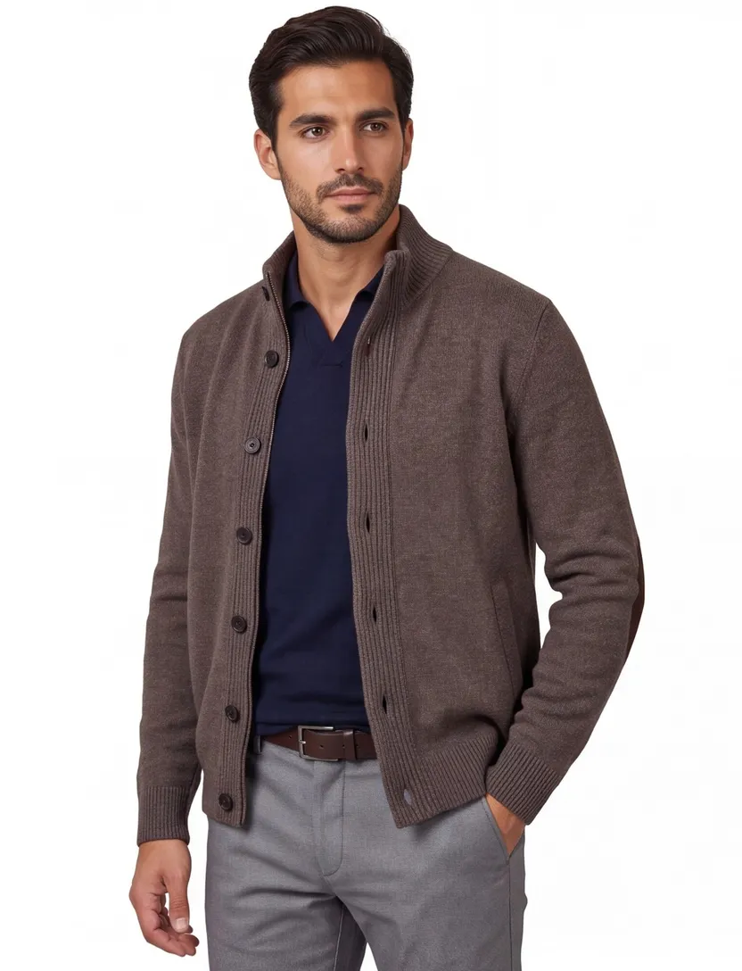 bruin vest Barbour wol