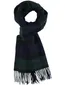Barbour sjaal donkergroen navy geruit wol