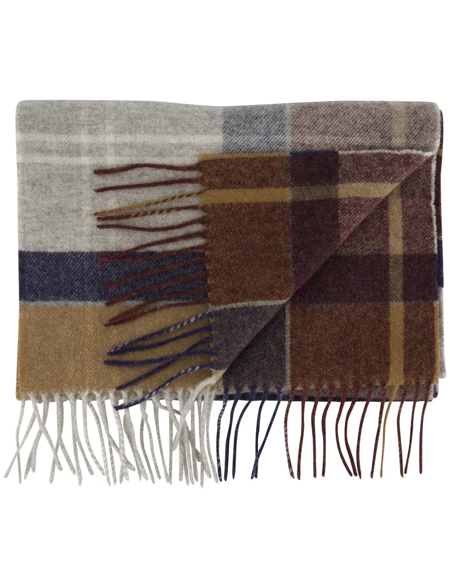 Barbour Sjaal bruin wit ruit
