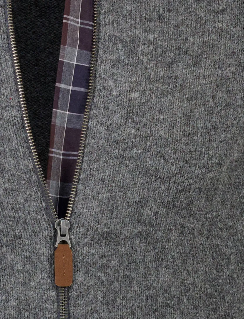 vest Barbour antraciet