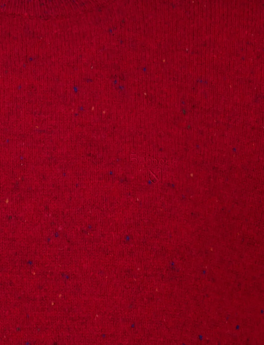 Barbour trui rood gemeleerd Tainsbury Crew ronde hals