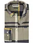 Flanel overhemd barbour grijs geruit katoen slim fit