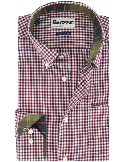 Barbour Overhemd barbour rood geruit katoen slim fit