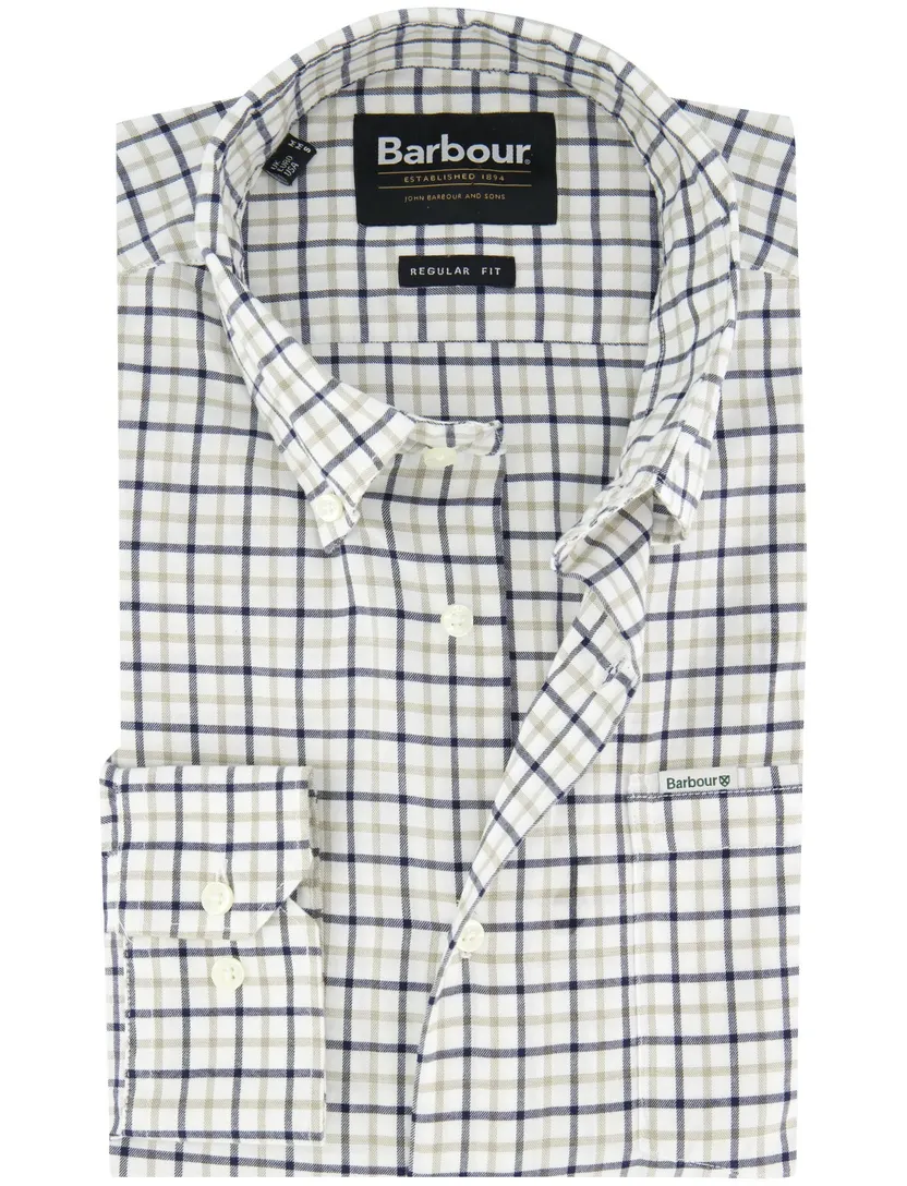 Barbour regular fit overhemd grijs