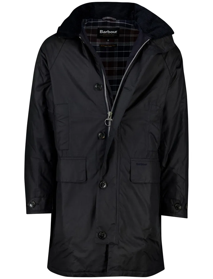 Barbour tussenjas trench coat navy