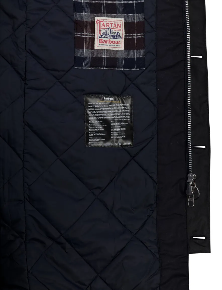 Barbour tussenjas trench coat navy