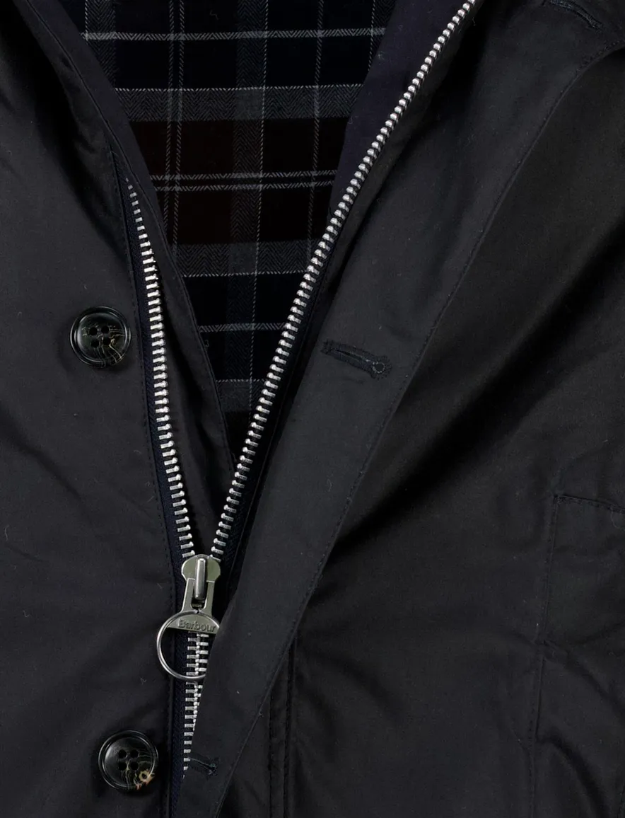 Barbour tussenjas trench coat navy