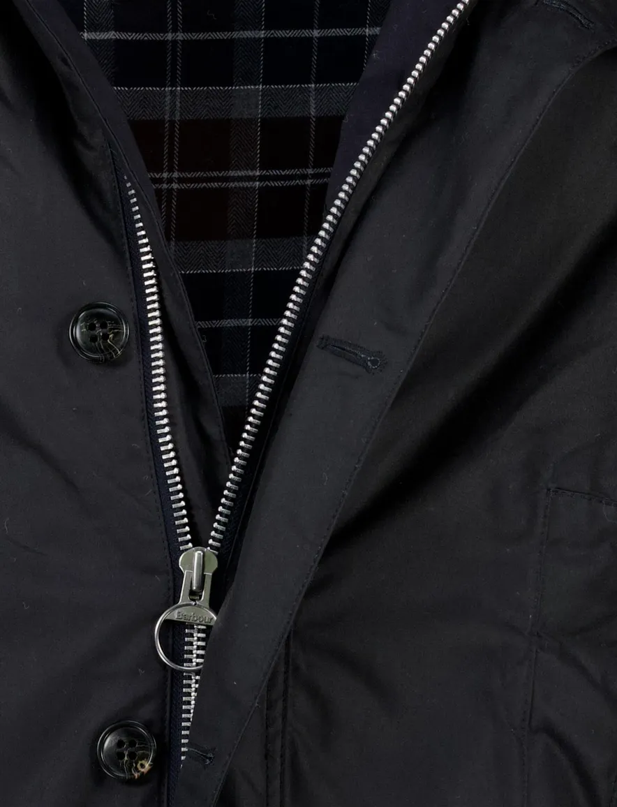 Barbour tussenjas trench coat navy