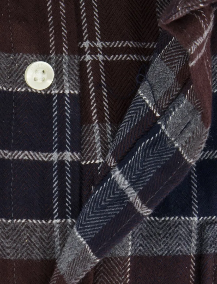 Overhemd Barbour overhemd Tailored Fit bruine ruitjes print