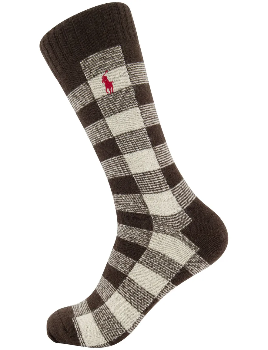 Polo Ralph Lauren sokken bruin 3-pack giftbox wol